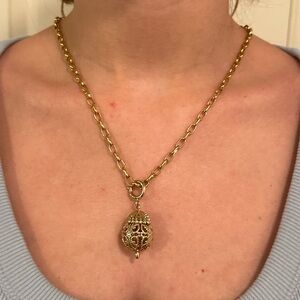 Gold Chain Necklace with Owl Pendant